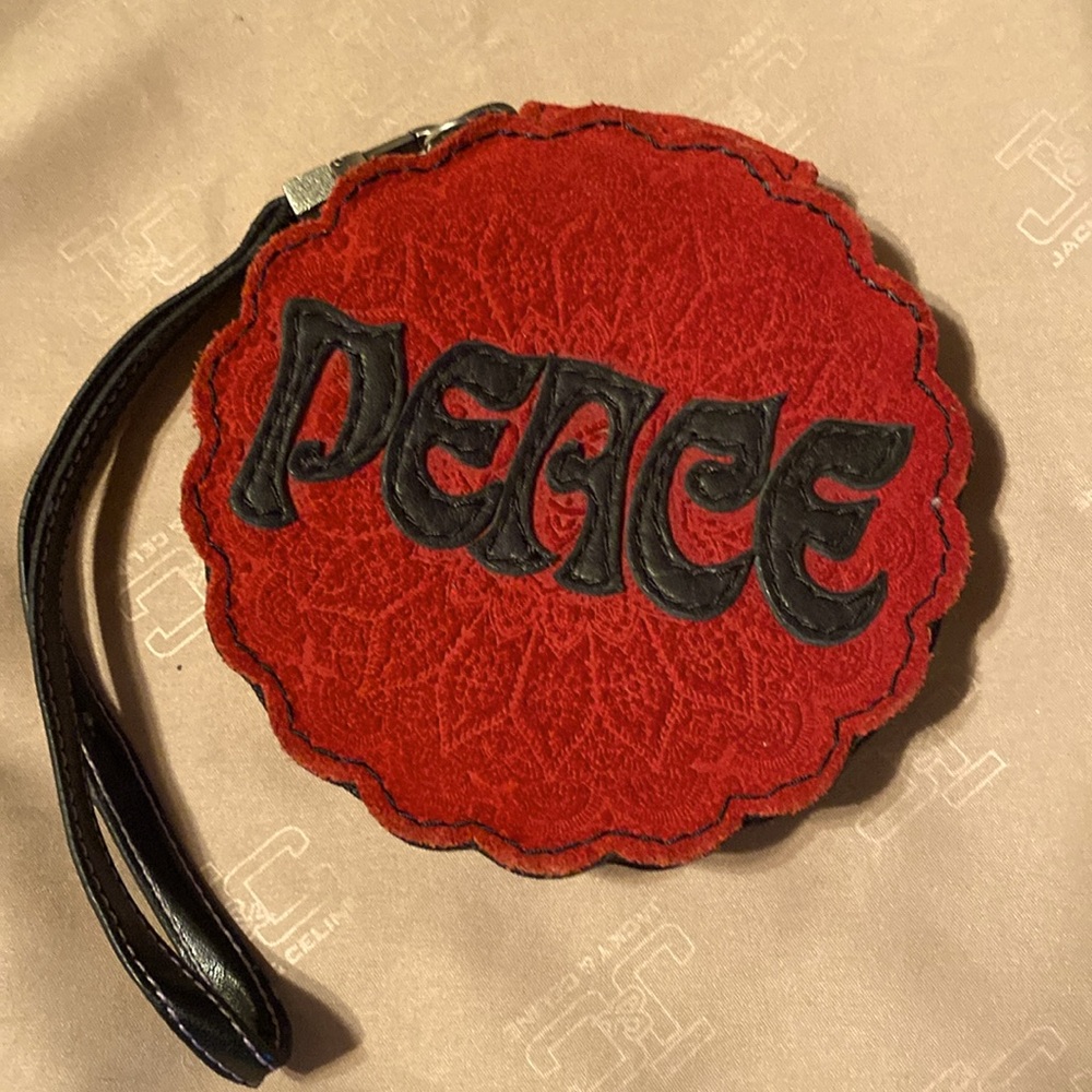 LUCKY BRAND SUEDE LEATHER WRISTLET